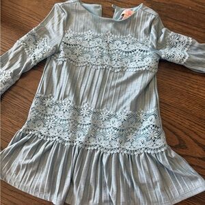 GB Girls Elegant Light Blue Lace Dress